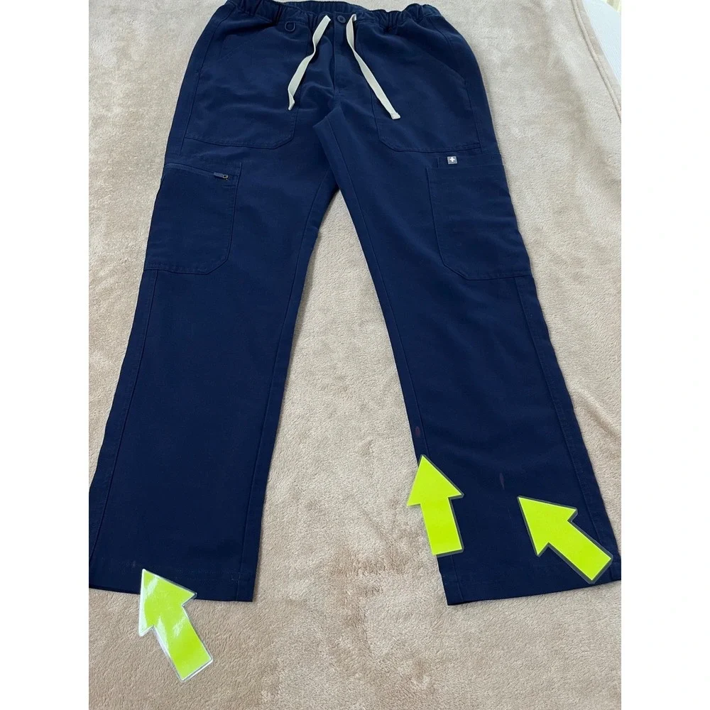 FIGS Technical Collection Scrub Pants Men's XS Navy Blue Cargo Pockets TM3001S